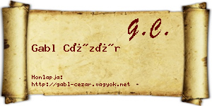 Gabl Cézár névjegykártya